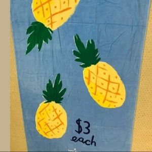 Kate Spade New York Pineapple Oversized Beach Pool Bath Sheet Towel NWT